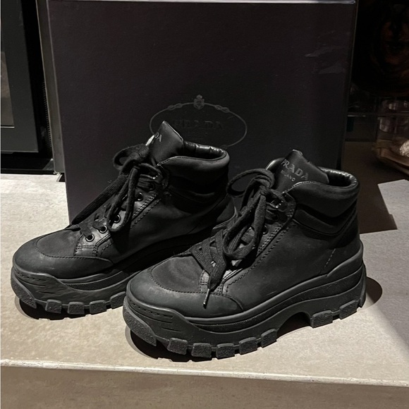 Prada Black calzature combat boot - Picture 1 of 10